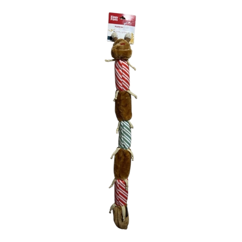 Zippy Paws Multicolor Caterpillar Christmas Deluxe Dog Toy 30"